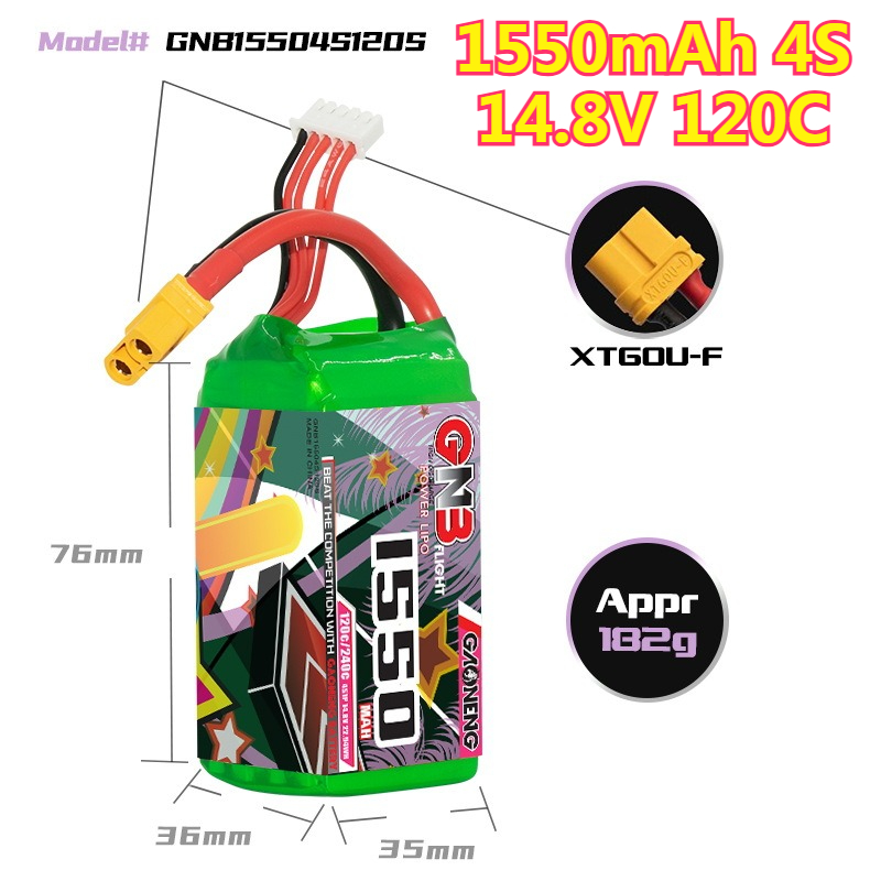 1550mAh 120C LiPo Battery 4S 1 - Drone Battery 4S 评论和价格