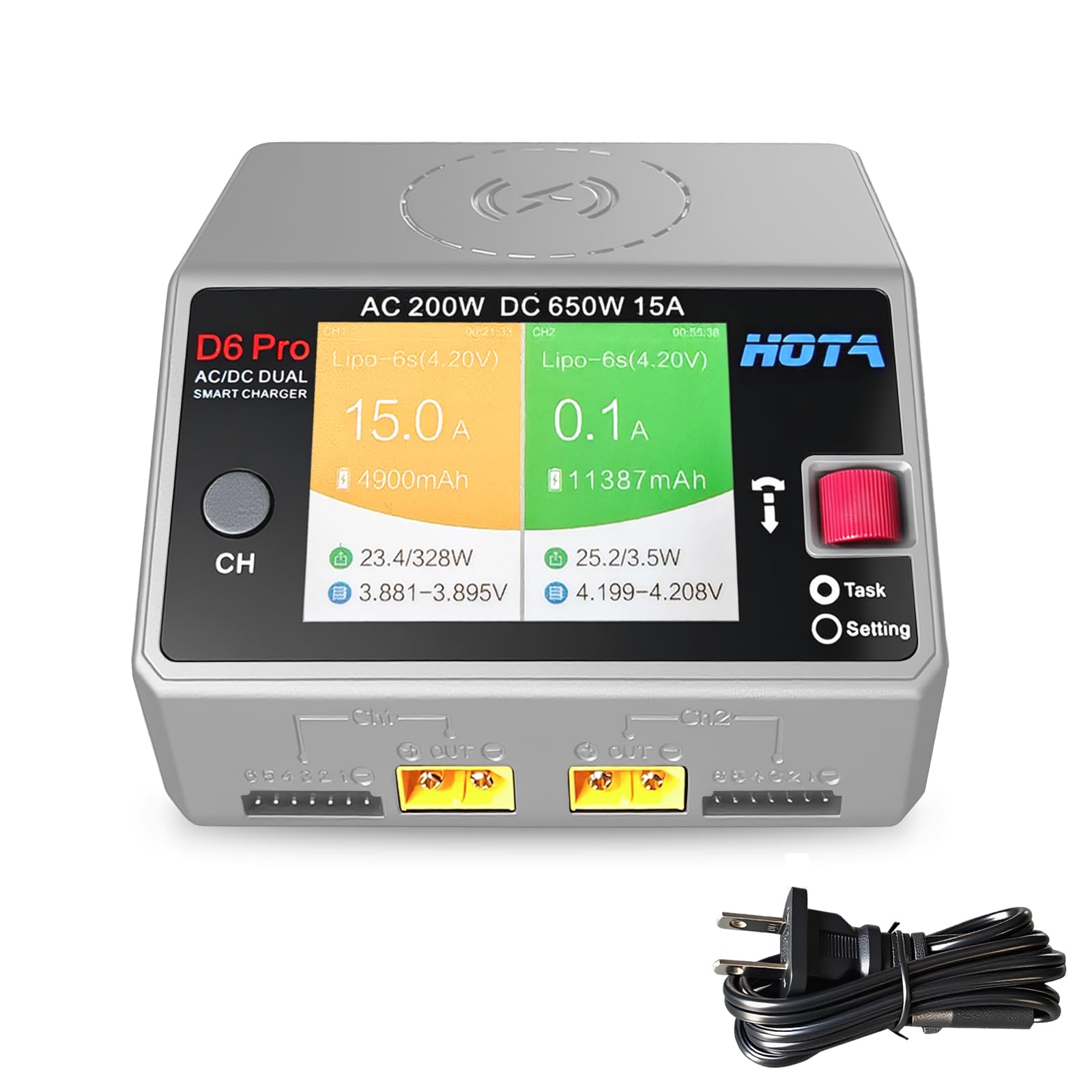 NEW HOTA D6 Pro Grey AC 200w D - Drone Battery Smart 评论和价格